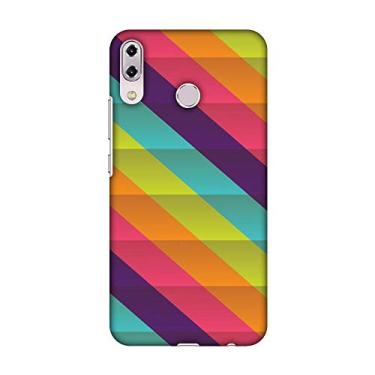 Imagem de AMZER Capa traseira rígida de encaixe de designer fina com kit de cuidados de tela para Asus Zenfone 5Z ZS620KL - listras ousadas 2