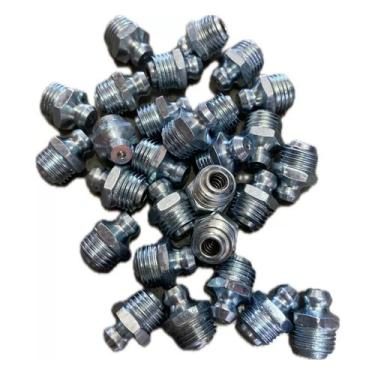 Imagem de Kit Bico Graxeira Engraxadeira Reta 10mm Uso Geral - 10 Uni - STORE AU