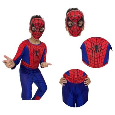 Imagem de Roupa Infantil Fantasia Longa Com Enchimento Homem-aranha - fg fantasi