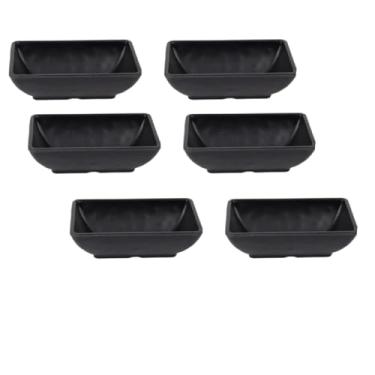 Imagem de 6 Molheira Porta Shoyu Oriental em Melamina Preto 50ml