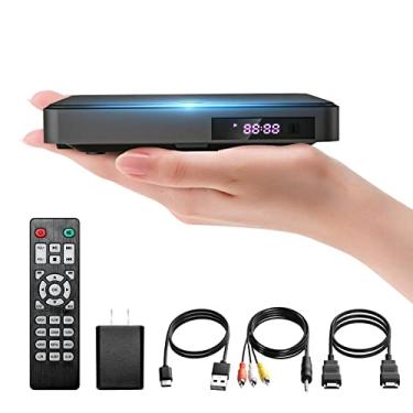 Imagem de Arafuna Leitores de DVD para TV, HDMI, pequeno leitor de DVD com todas as regiões, mini leitor de DVD HD 1080p para Smart TV, suporte para cartão CD/DVD USB/TF, controle remoto, reproduções PAL/NTSC e