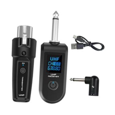 Imagem de Esquirla de Microfone LED de Microfone Microfone Microfone Receiver do Transmissor de Áudio para Mic Mic Mic Guitar, 1 in 1 with Adapter