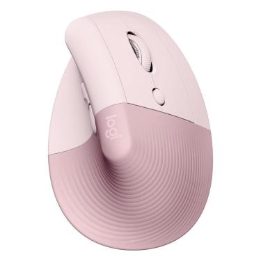 Imagem de Mouse Ergonômico Vertical sem Fio Logitech Lift - 4000 DPI - 6 Botões - Rosa - 910-006472-Unissex