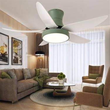 Imagem de Ventilador de teto com iluminação LED de estilo moderno nórdico, simples, ideal para sala de estar, restaurante,quarto e quarto infantil(1 unidade) (Estilo 8)