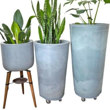 Imagem de Trio de Luxo Vaso Planta Para Sala Grande Decoração Interna - Alpe & A
