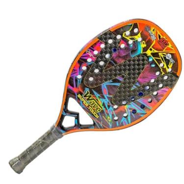 Imagem de Raquete de Beach Tennis Wave Super Touch Preto e Amarelo Carbono 12k