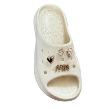 Imagem de Chinelo Sandalia Nuvem strass Brilho Ortopetica Papete Crock - Nuvem M