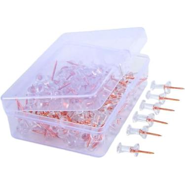 Imagem de 100 peças de alfinetes de metal pinos de mapa tachinhas de polegar para tábua de cortiça pinos de costura para tecido pinos de costura e tachas, adesivos e fixadores material de escritório e escola