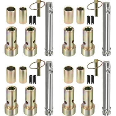 Imagem de Kit de bucha adaptador de engate rápido TK95029 CAT 1 pacote com pino de ligação superior S07070200 e pino Lynch S07090100 para engate rápido de 3 pontos e trator de categoria 1