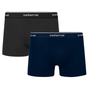 Imagem de Kit 2 Cuecas Masculina Boxer Algodão - SELENE, Azul escuro, G