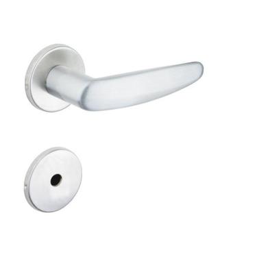 Imagem de Fechadura Banheiro Lafonte 515p 55mm Roset Cromado Acetinado, Cromado 