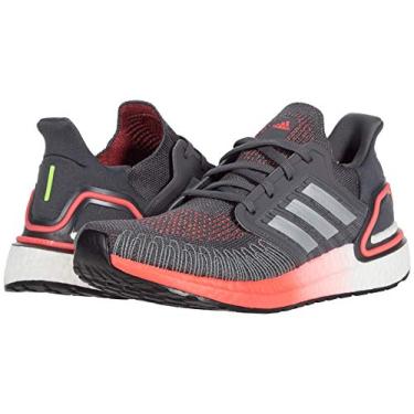 Imagem de adidas Tênis de corrida feminino Ultraboost 20, Cinza/Prata Metálico/Rosa Sinal, 5