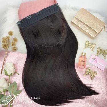 Imagem de Aplique tic tac com fio de nylon bio vegetal carmen 50 cm castanho esc