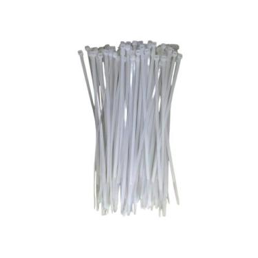 Imagem de Braçadeira 200mm De Nylon Branca Resistente Forte Zip Tie - ATF