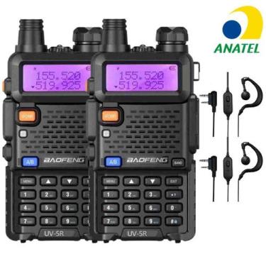 Imagem de 2 Rádio Walk Talk Comunicador Baofeng UV-5R Dual Band Uhf Vhf Fm - Gol