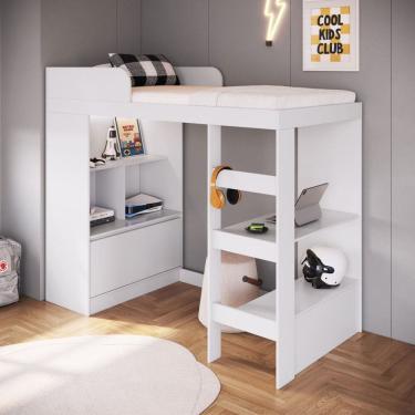 Imagem de Cama Infantil Multifuncional Amsterdam 1 Porta Branca - Art In Móveis