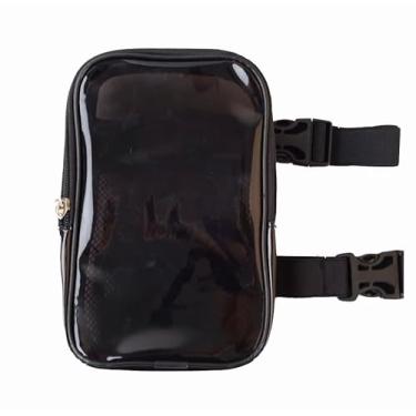 Imagem de Bolsa para coxas | Arnês de perna | Bolsa de cintura | Bolsa de carnaval colorida transparente para caminhadas e viagens | Pochete com alças ajustáveis e fivelas | Design conversível 4 em 1 |