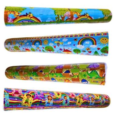 Imagem de Bobina de Papel para Embrulho de Presente 40cmx100m Infantil - SAO JOA