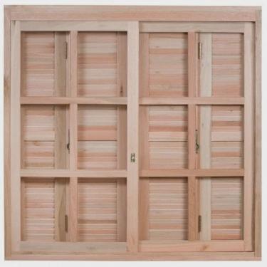 Imagem de Janela de Madeira Pantográfica 120x120cm Com Caixilho 14cm ewk 370 Rondosul