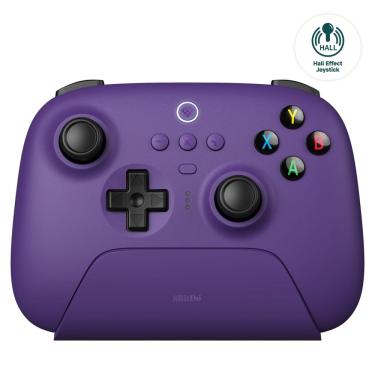 Imagem de Controlador sem fio 8Bitdo Ultimate 2.4G com base de carregamento roxa