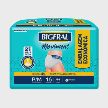 Imagem de Roupa Íntima Bigfral Moviment p/m 16 Unidades