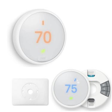Imagem de Termostato de aprendizagem inteligente Google Nest com kit de acabamento, branco
