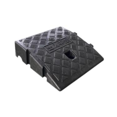 Imagem de harayaa Rampa de restrição de imóveis pesados ​​com a rampa de ponte de superfície texturizada portátil para carregar caminhões de carros de cadeira de rodas, Altura 7 Cm Preto