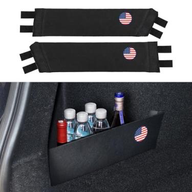 Imagem de HENGYUESHANG 2 peças de placa divisória lateral organizadora de porta-malas de carro compatível com o novo Tesla Model 3 Highland 2024 2025 2026 acessórios interiores