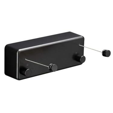 Imagem de Varal Retrátil Parede Automático 2 Cordas Apartamento Preto/Branco/Dourado(Preto)