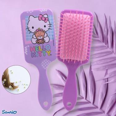 Imagem de Escova para Cabelo Quadrada Linha Premium Hello Kitty Sanrio