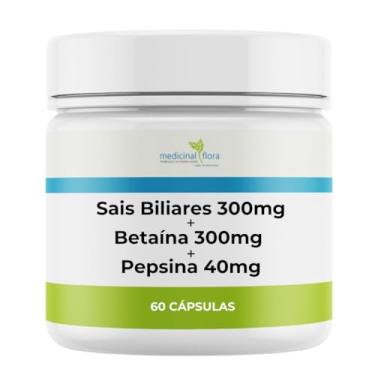 Imagem de Sais Biliares 300mg + Betaína 300mg + Pepsina 40mg - 60 Cápsulas