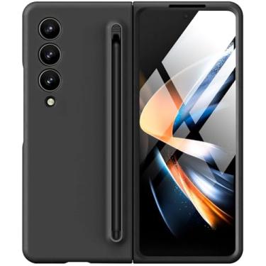 Imagem de Capa protetora à prova de choque para Samsung Galaxy Z Fold 4 com caneta S Pen e protetor de tela integrado, compatível com carregamento sem fio MagSafe, capa protetora à prova de choque para Samsung