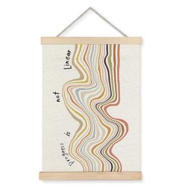 Imagem de BearCake Arte de decoração de parede de terapeuta de saúde mental, decoração de parede de escritório de terapeuta para sala de aula escritório conselheiro escolar, presentes de terapeuta, o progresso