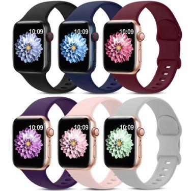 Imagem de Pulseiras esportivas compatíveis com Apple Watch, pacote com 6 AMSKY