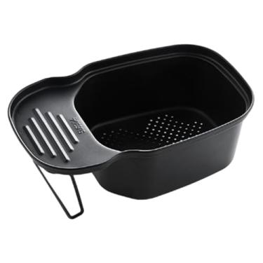 Imagem de Cesta de coador de pia de cozinha, cesta de filtro de pia de aço inoxidável multifuncional para pendurar alimentos para filtrar resíduos de cozinha e lavar frutas ou legumes
