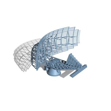 Imagem de SSMODEL MRY-SFW Yao's Studio LY200240 1/200 Model Upgrade Parts US Navy Advanced Air Search Radar Antenna 1pc