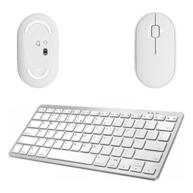 Imagem de BDNET, Mouse e Teclado bluetooth para Galaxy Tab A7 Lite SM T220/225 8,7" Branco