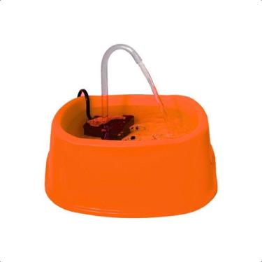 Imagem de Fonte Square Avipet 1 Litro Bivolt Neon Para Cães e Gatos, Laranja