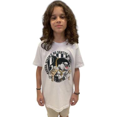 Imagem de Camisa Santos Juvenil Nascer Viver e no Santos Morrer Branco-Masculino