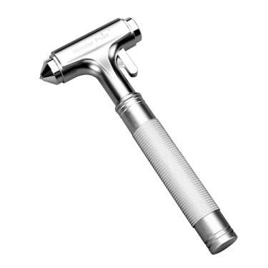 Imagem de WONDER POINT Disjuntor de vidro de carro premium com cortador de cinto de segurança - Martelo de segurança automotivo - ferramenta de fuga de emergência, martelo de janela de metal autoacessório para