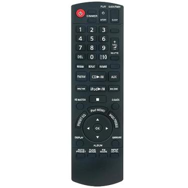 Imagem de Controle remoto de substituição N2QAYB000394 Commander compatível com o sistema estéreo compacto Panasonic SC-HC3 SA-HC3