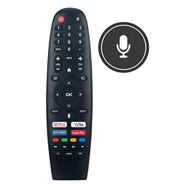 Imagem de Allimity Controle remoto de voz substituído adequado para Smart TV LED Caixun/BLAUPUNKT/Estar/SANSUI HD com aplicativos: Netflix YouTube Prime-Video Google-Play EC40V2FA EC32V2HA EC32V1HA