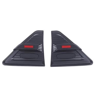 Imagem de Para-lama simulador de ventilação lateral preto compatível com Toyota Hilux Revo M70 M80 2015 2016 2017 2018 2019 2020 2021 2022 2023 2024, capa de proteção de placa de folha