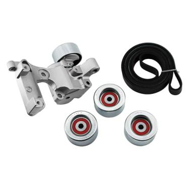 Imagem de GLOCRORET Kit de polia tensora de correia de transmissão adequado para Toyota Tacoma 2005-2015, Tundra 2005-2012, 4Runner 2003-2009, FJ Cruiser 2007-2009, compatível apenas com 4.0L V6 1GRFE