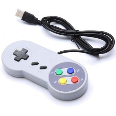 Imagem de Controle Usb Snes Super Para Pc Raspberry Mac Linux - PONTO DO NERD