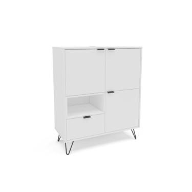 Imagem de Aparador Cayman 900 3 Portas 1 Nicho 1 Gaveta com pés de metal Politorno