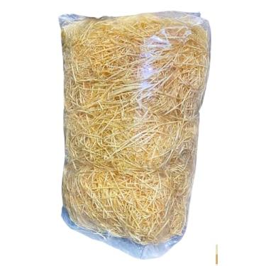 Imagem de Palha de Madeira Natural para Decoração de Cestas e Embalagens, 1 kg, Fibras Finas
