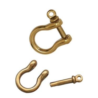 Imagem de SU LIFE Algemas De Latão Para Cordão Paraquedas 3/8" D Anéis Parafuso Arco Pino Junta Conexão Chaveiro Pulseira Couro Artesanato 2 Conjuntos