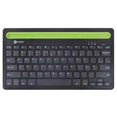 Imagem de Teclado ABNT Bluetooth c/ Suporte p/ Celular e Tablet VINIK