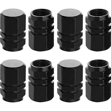 Imagem de Onwon 8 peças de tampas universais de válvula de haste de pneu de alumínio, tampas de válvula de roda à prova d'água para carro, motocicleta, caminhão, veículos, à prova de poeira, tampas de válvula